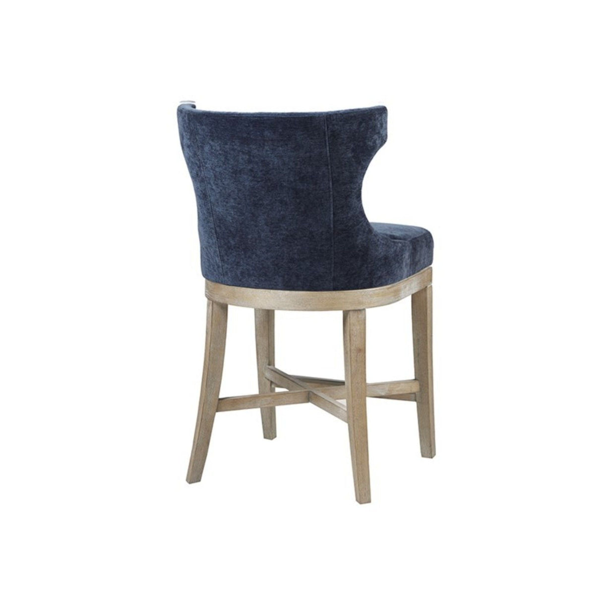 Carson Counter Stool with Swivel Seat - Wingback Design - Beige, Gray, Blue