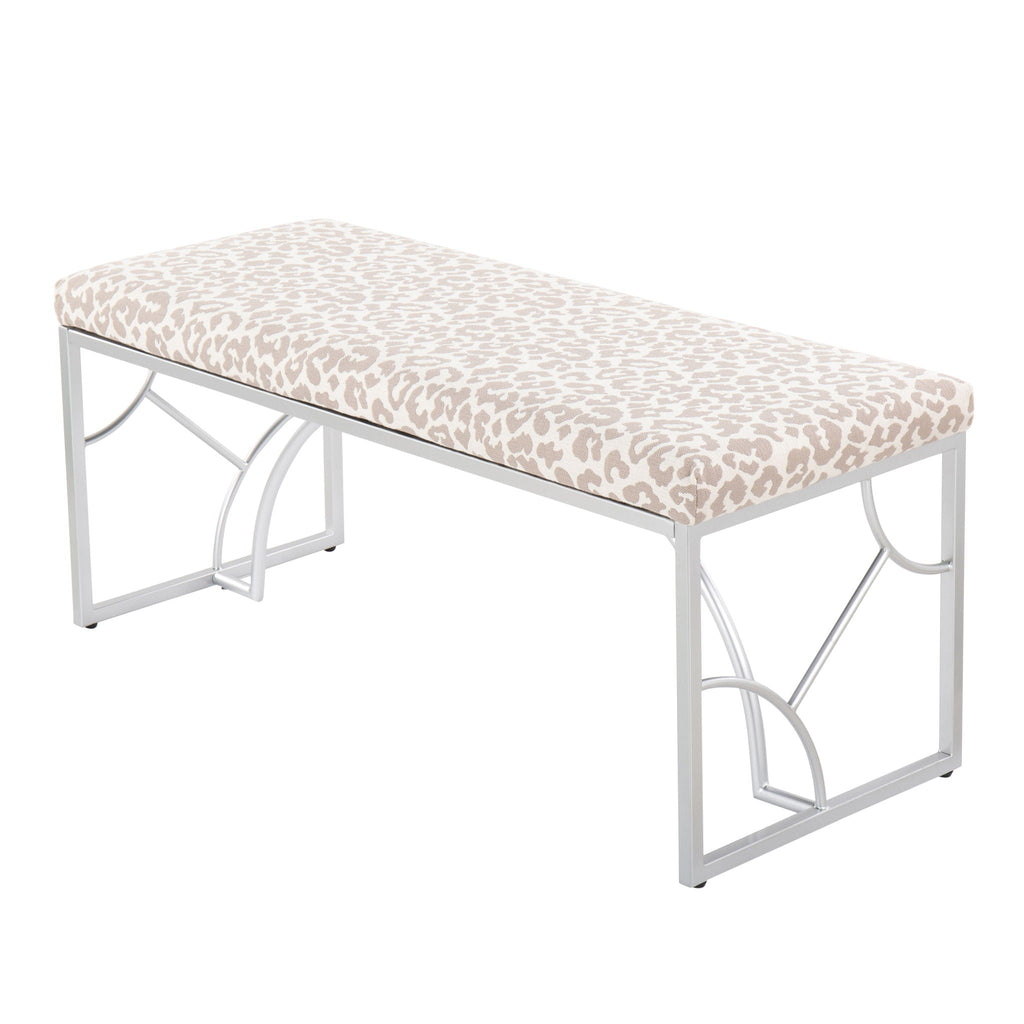 Elegant Contemporary Upholstered Bench with Metal Frame - Multiple Colors