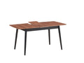 Lanae Dining Table with Extension Butterfly Leaf - Natural & Black