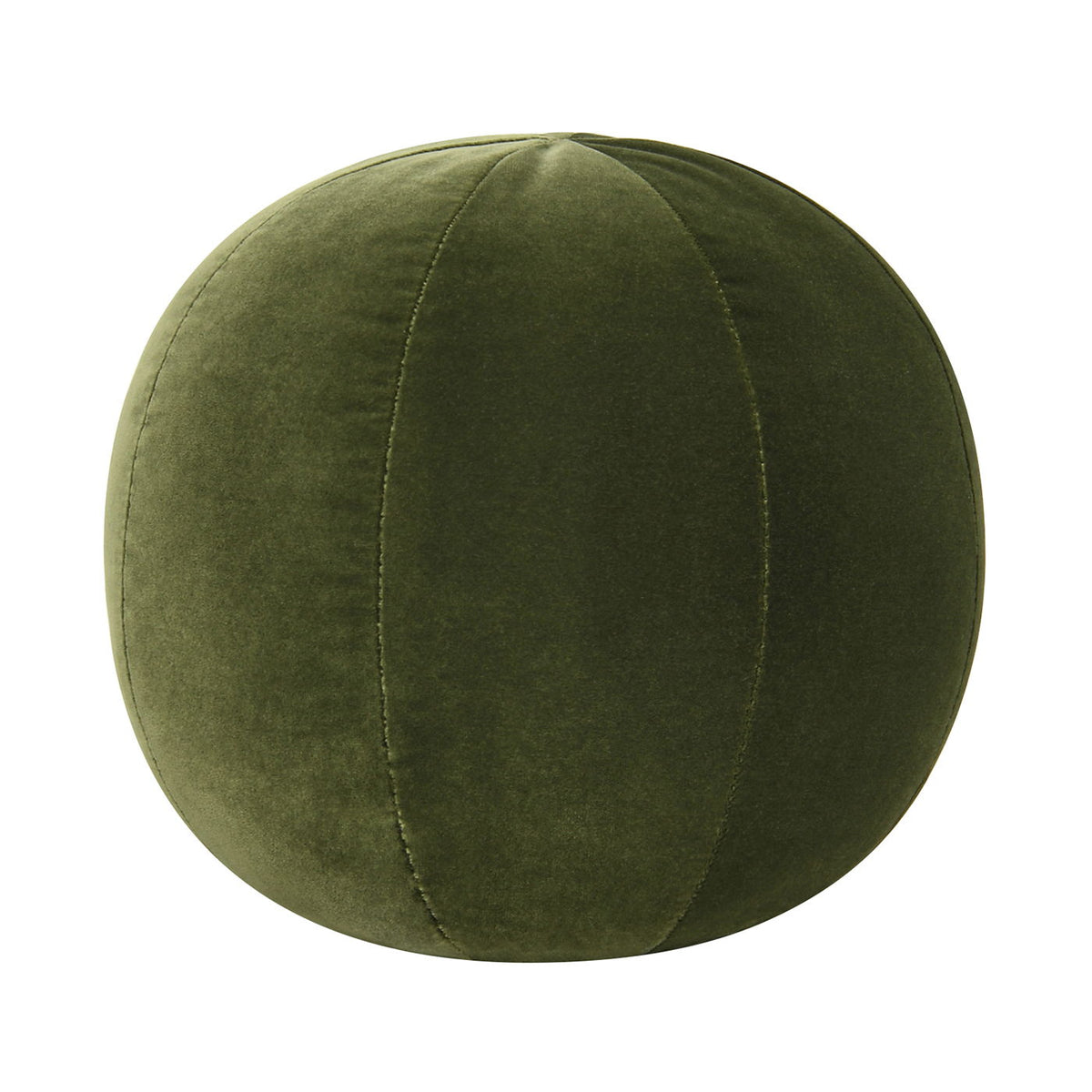 Round Sphere Accent Ball Throw Pillow with Faux Sheepskin - White, Dark Green, Light Brown