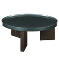 Elegant Design Coffee Table with High Gloss Top - Dark Green or Dark Brown