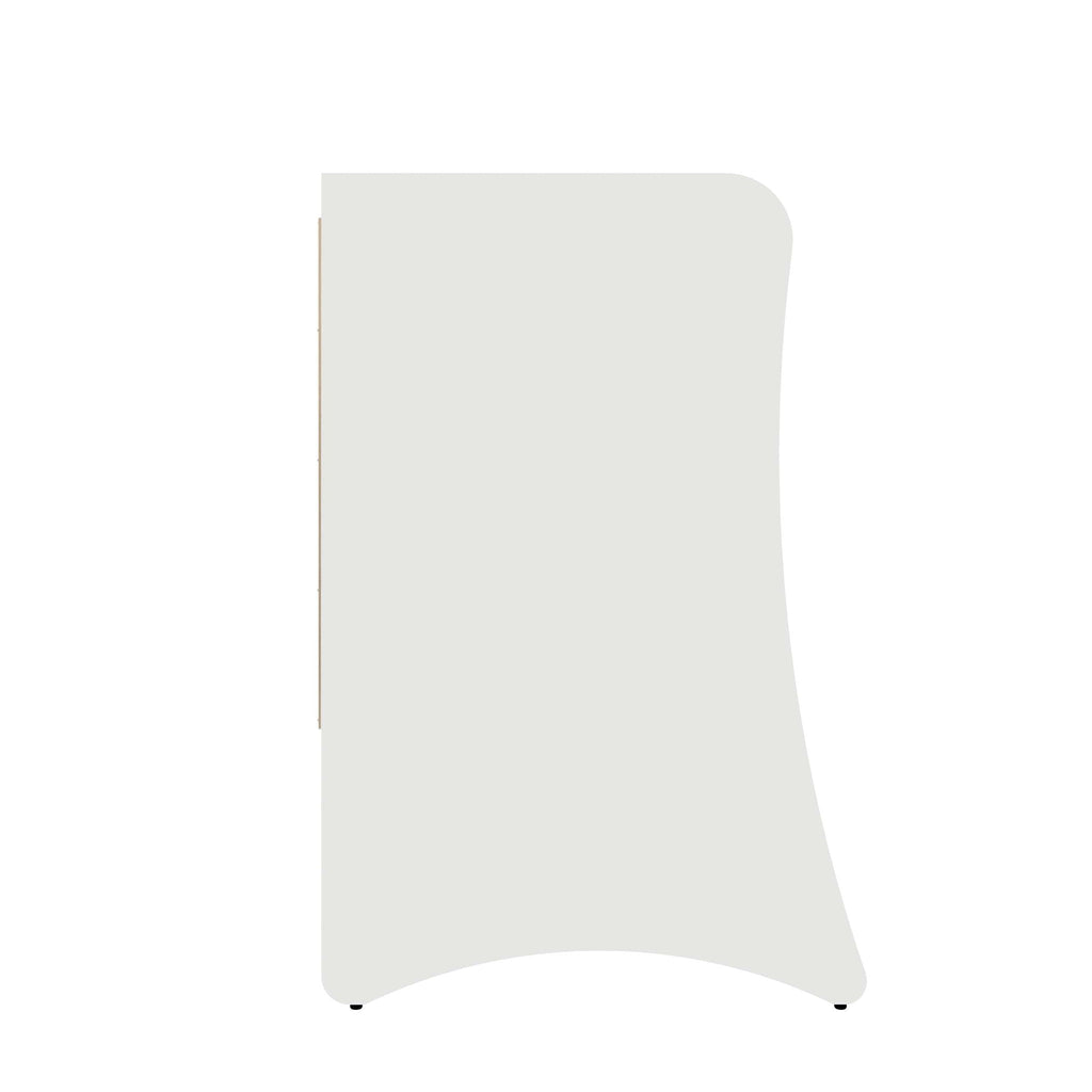 Nightstand with 3 Drawers and Quiet Glide - White or Dark Gray