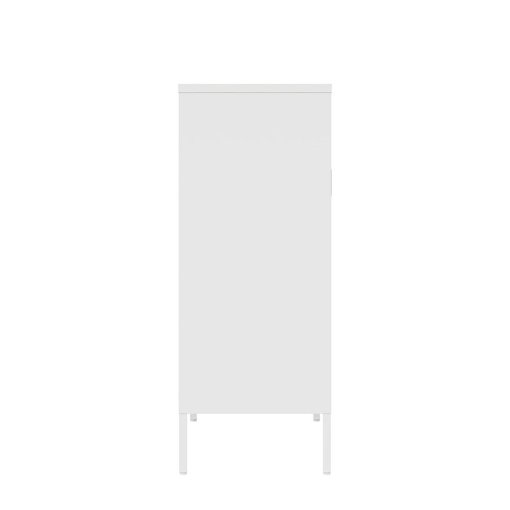 Metal Accent Cabinet with Adjustable Shelves - Black, Green, or White