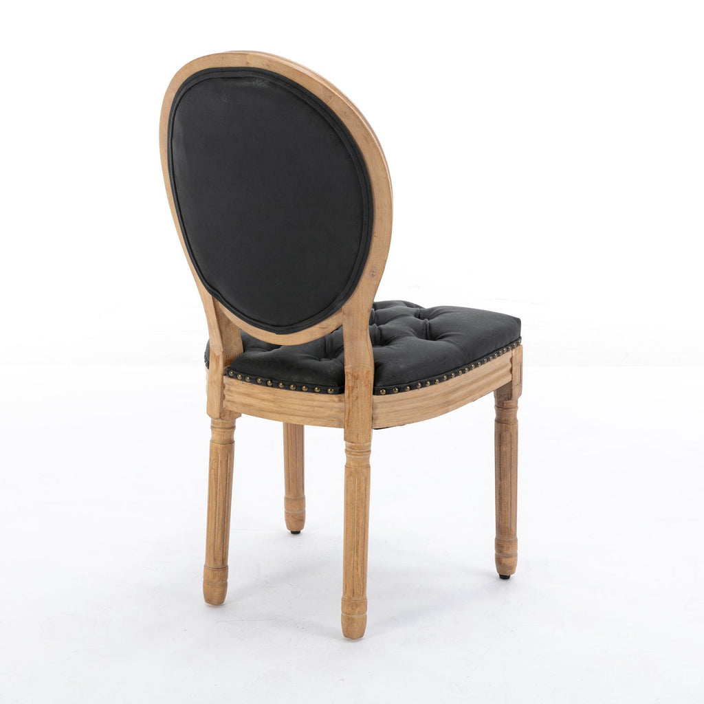 French Style Solid Wood Dining Chair with Nailhead Trim - Multiple Colors
