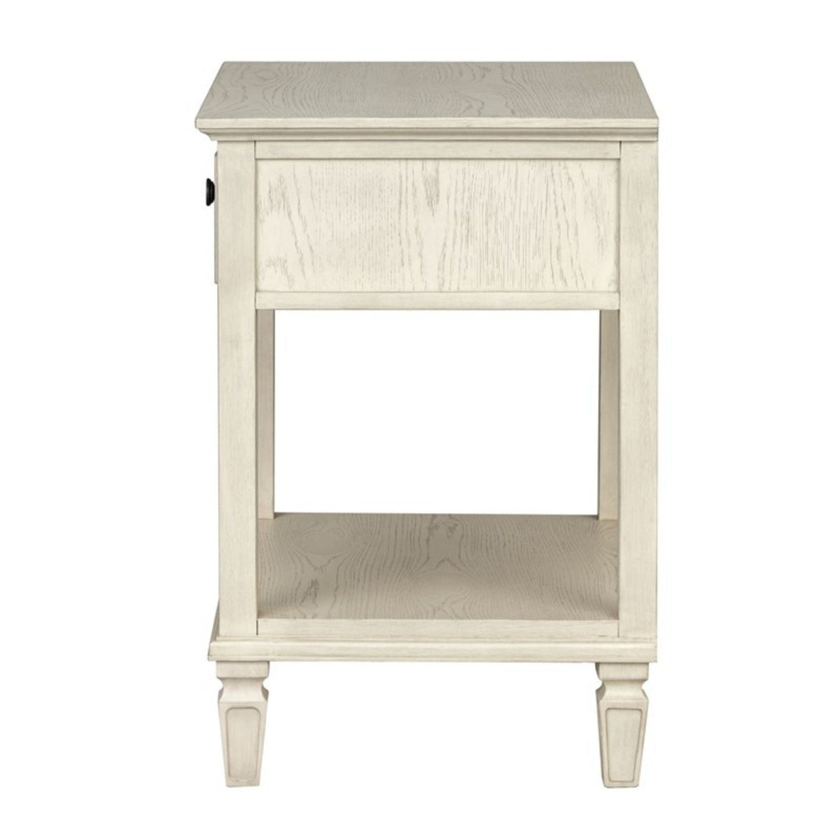 Bedside Table with Drawer and Shelf - Solid Wood Nightstand - Light Brown, Dark Brown, Beige, or Dark Gray