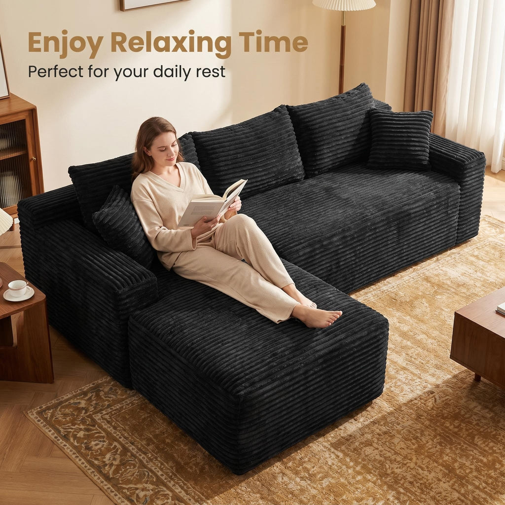 Cloud Modular Sectional Sofa Couch with L-Shape Chaise