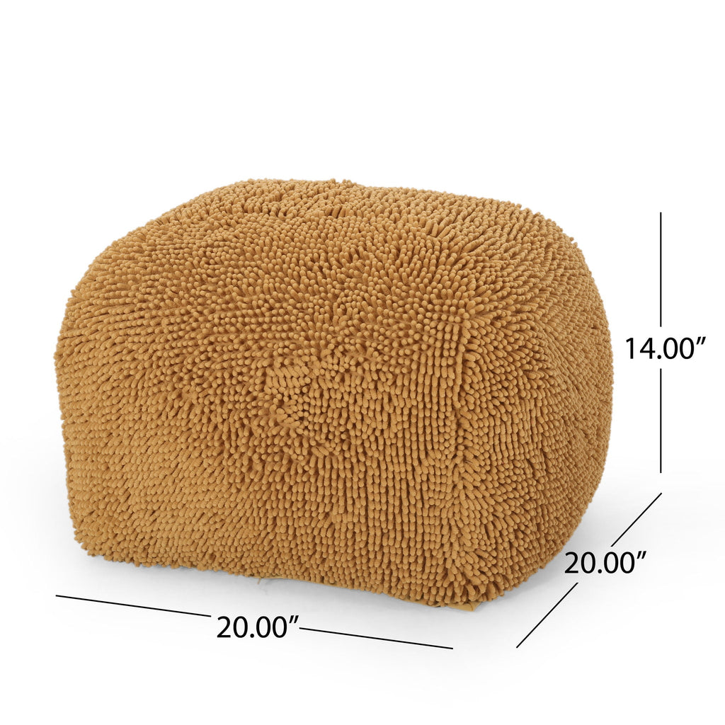 Spongy Square Pouf Soft Seating with Microfiber Cover - Multiple Colors