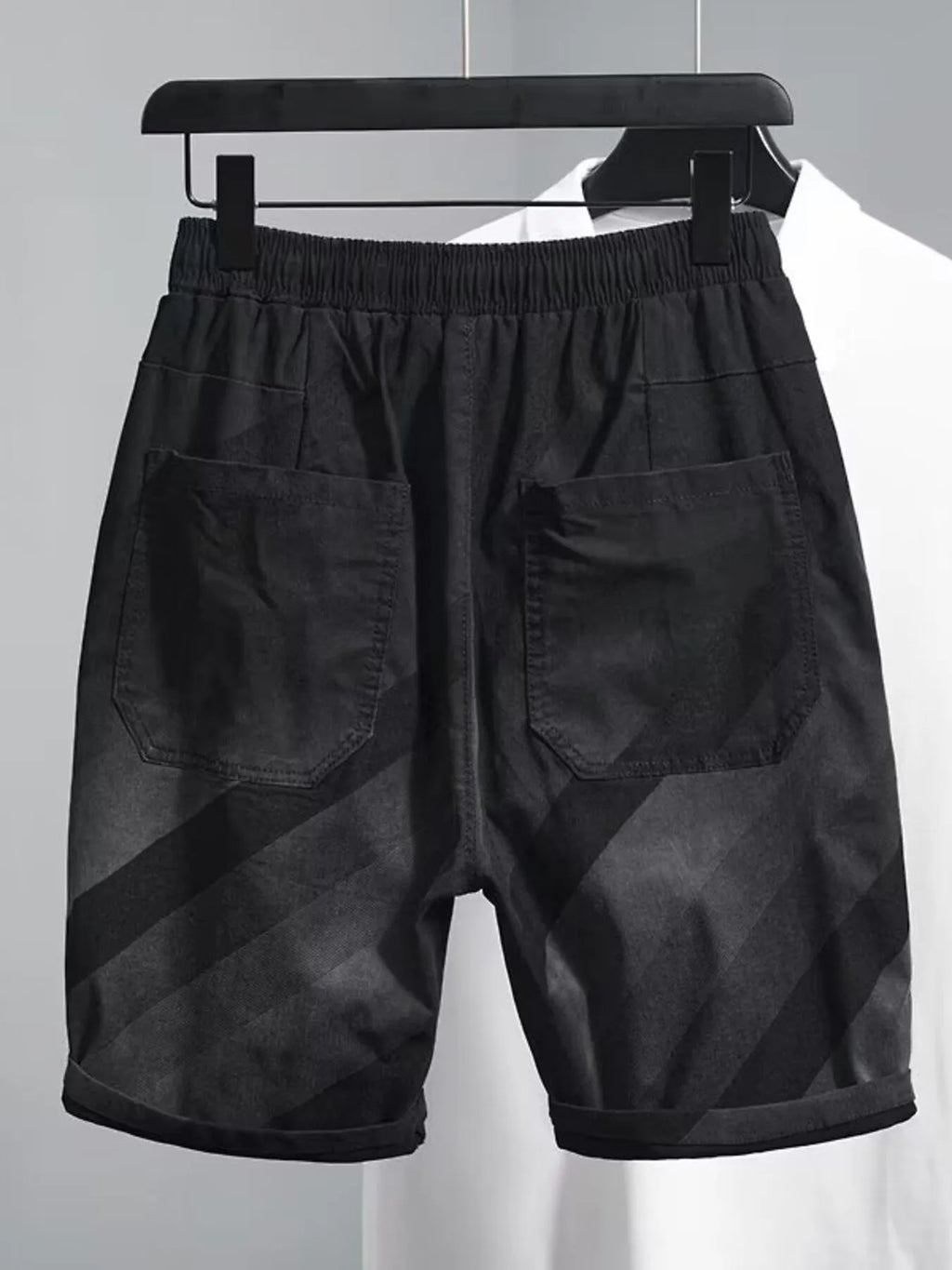 Men's Plus Size Striped Casual Drawstring Shorts