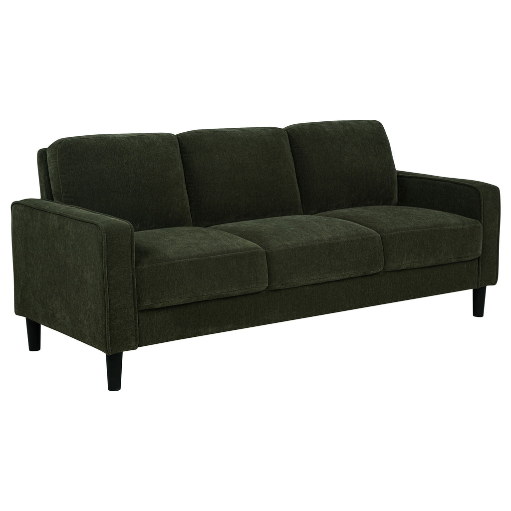 Ruth 77-inch Fabric Upholstered Track Arm Sofa Matcha Green