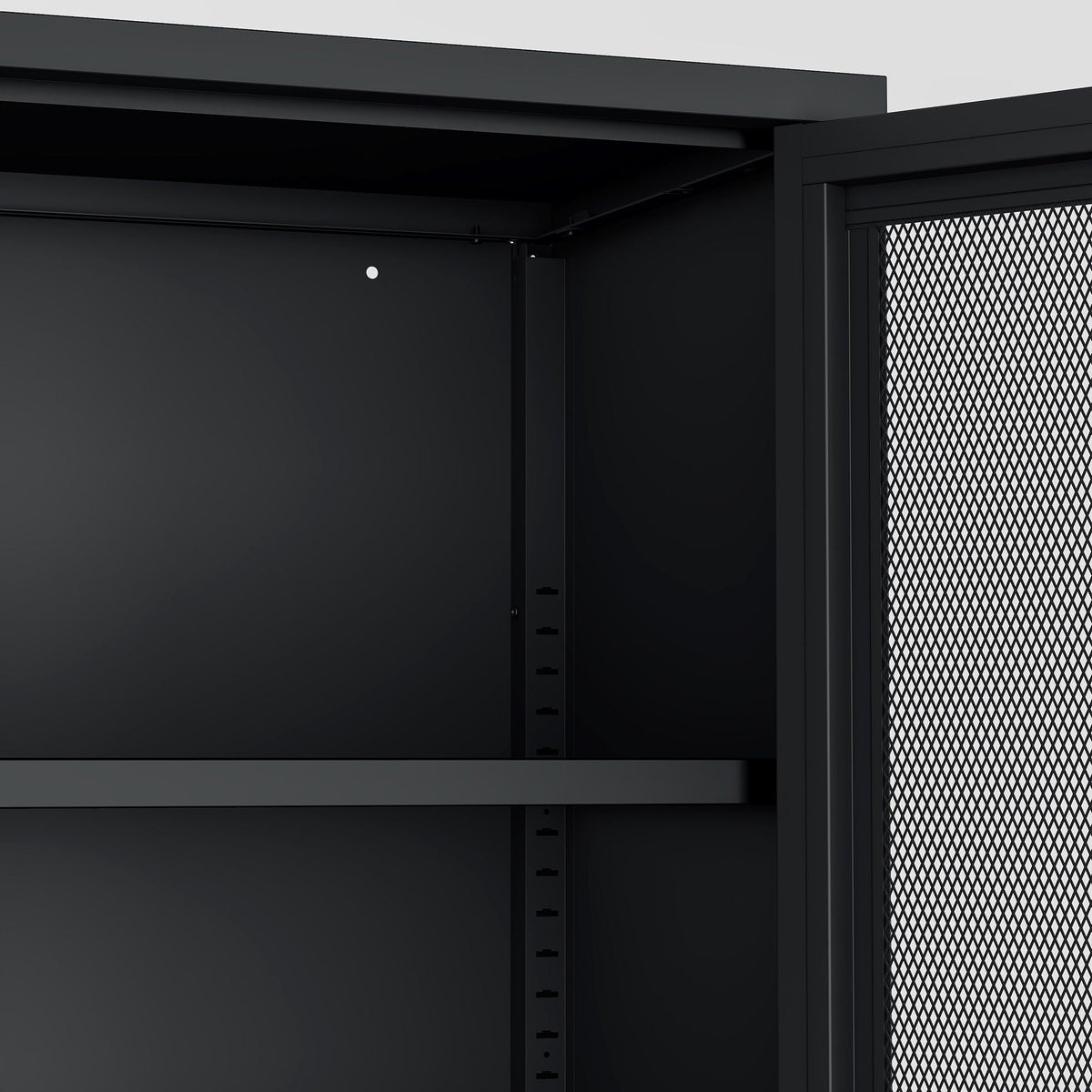Metal Accent Cabinet with Adjustable Shelves - Black, Green, or White