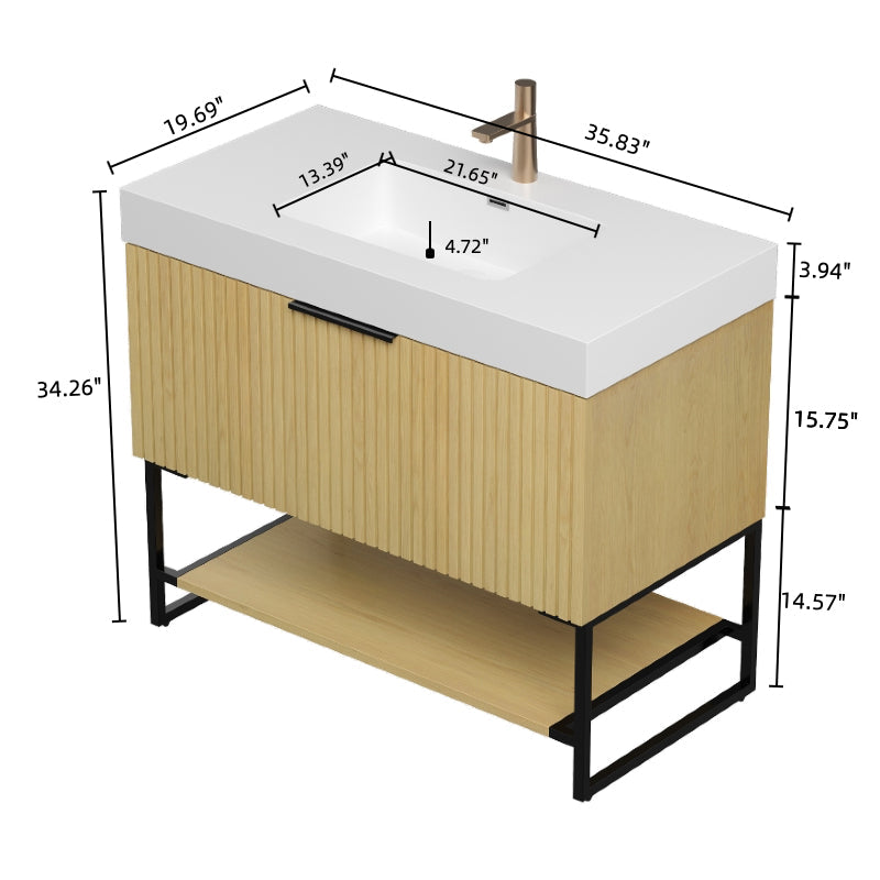 Yolan 36" Bathroom Vanity & Sink