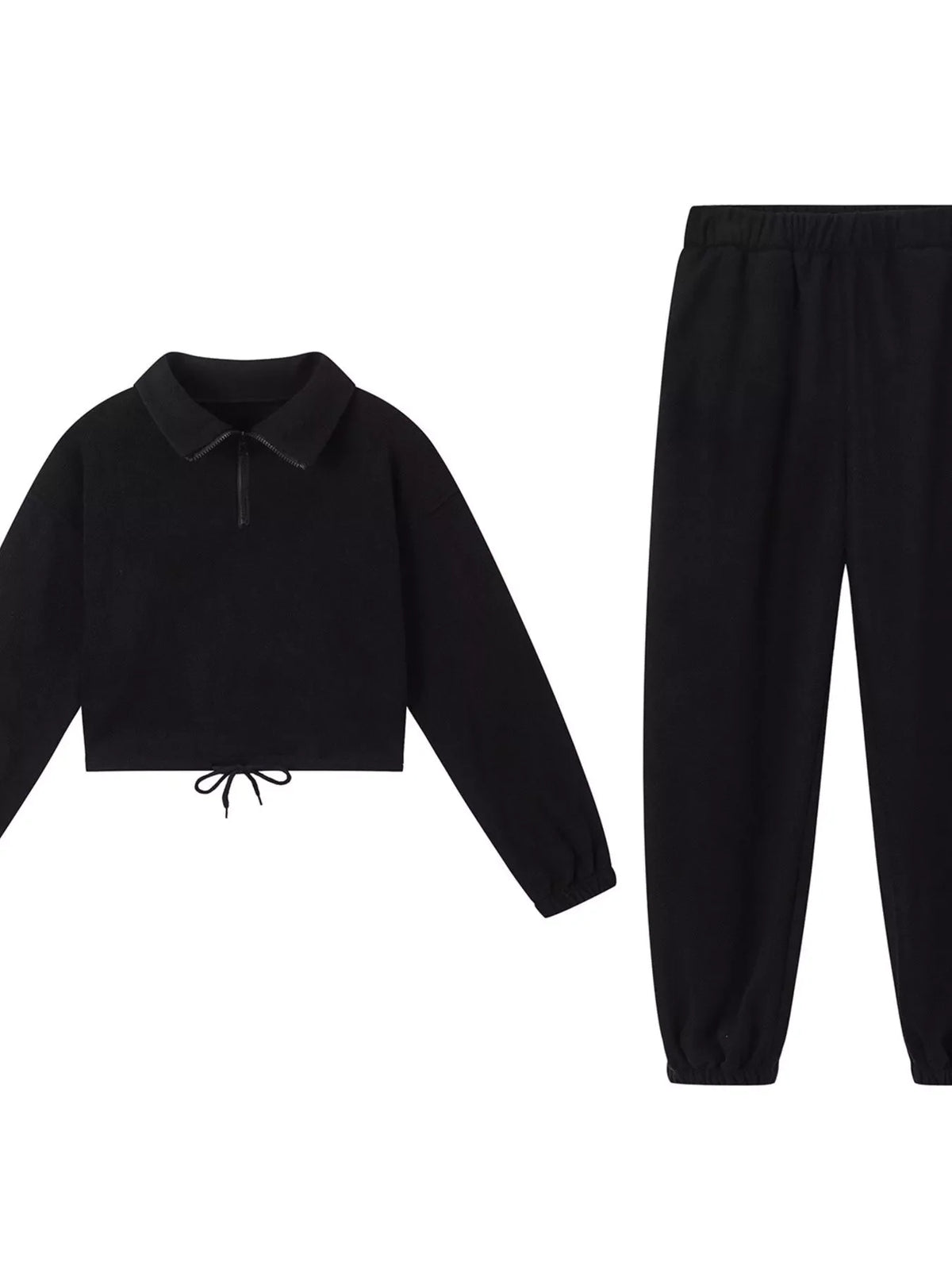 Quarter Zip Sweatshirt and Pants Set