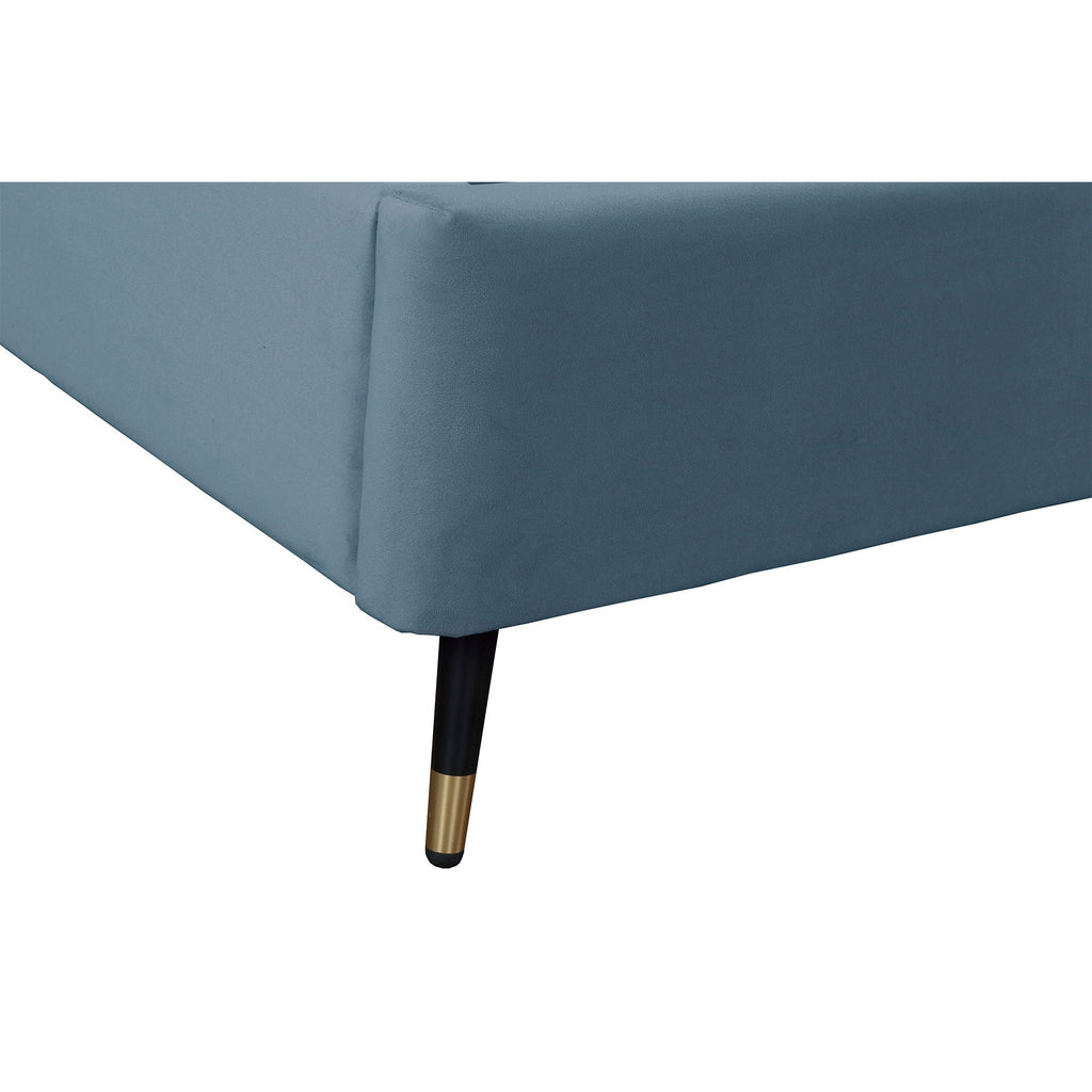 Upholstered Bed with Headboard and Slats - Multiple Colors