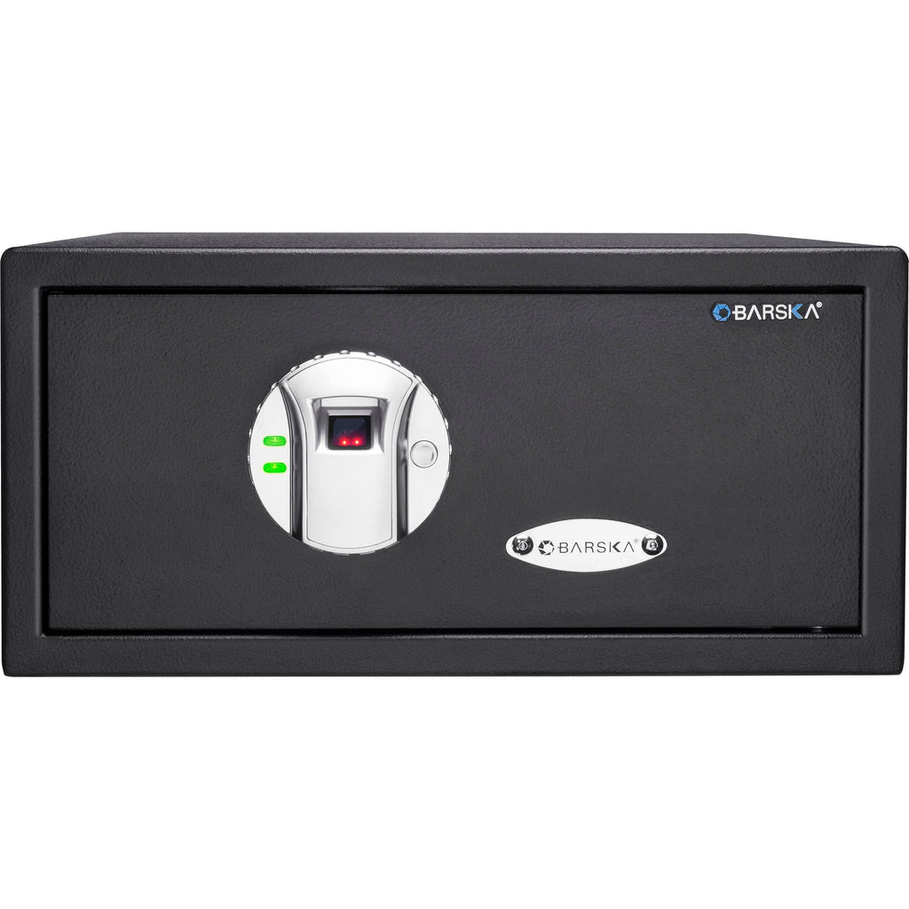 Biometric Security Safe with Fingerprint Access - Black Steel