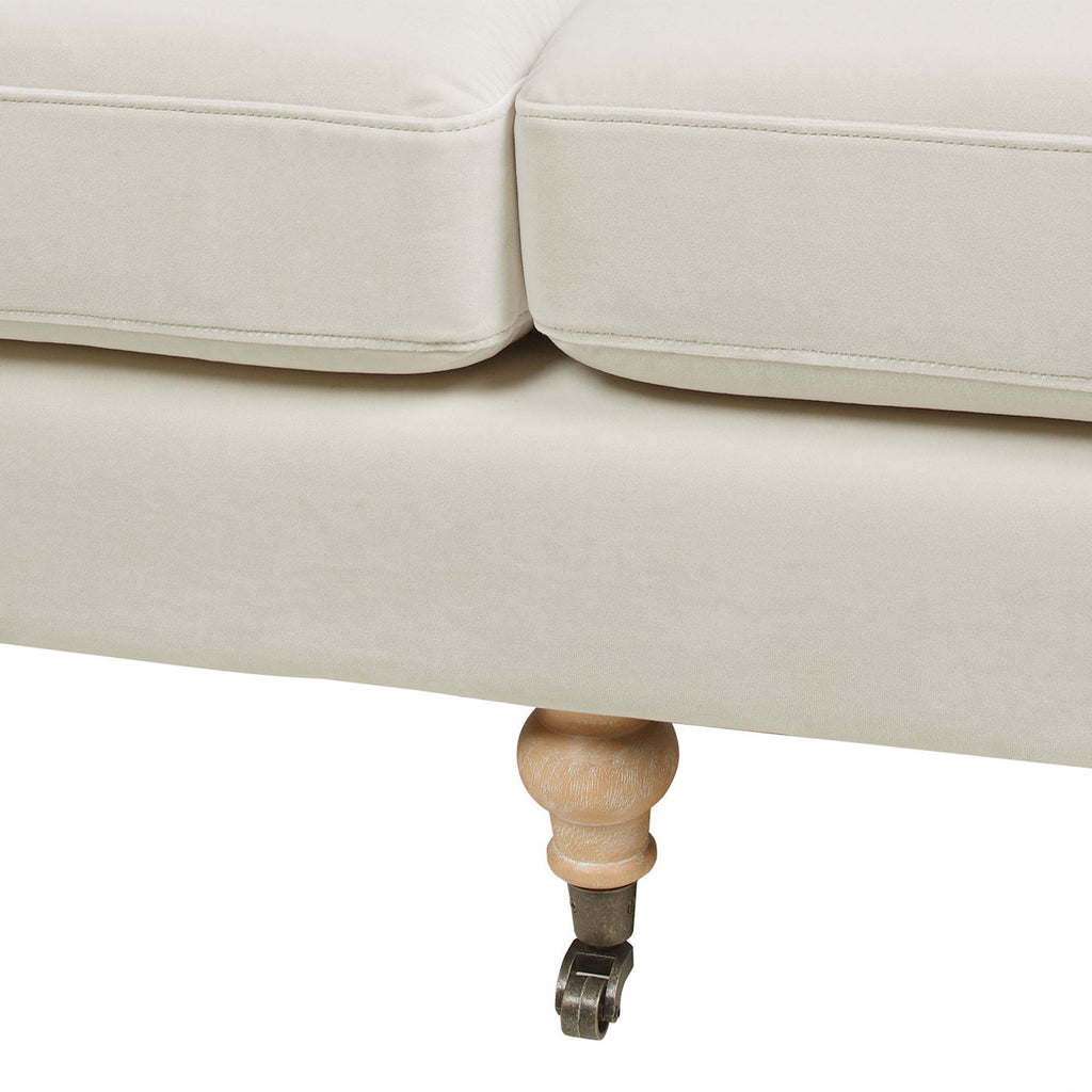 Two Cushion Tightback Sofa with Removable Cushions - Beige or Light Brown