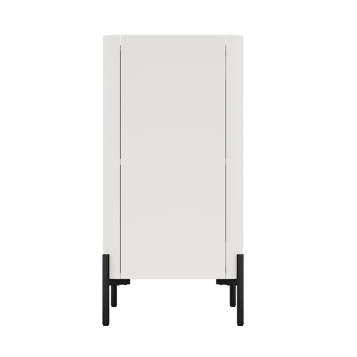 Abbey Accent Cabinet with Soft Close Doors and Rounded Edges - White or Light Brown