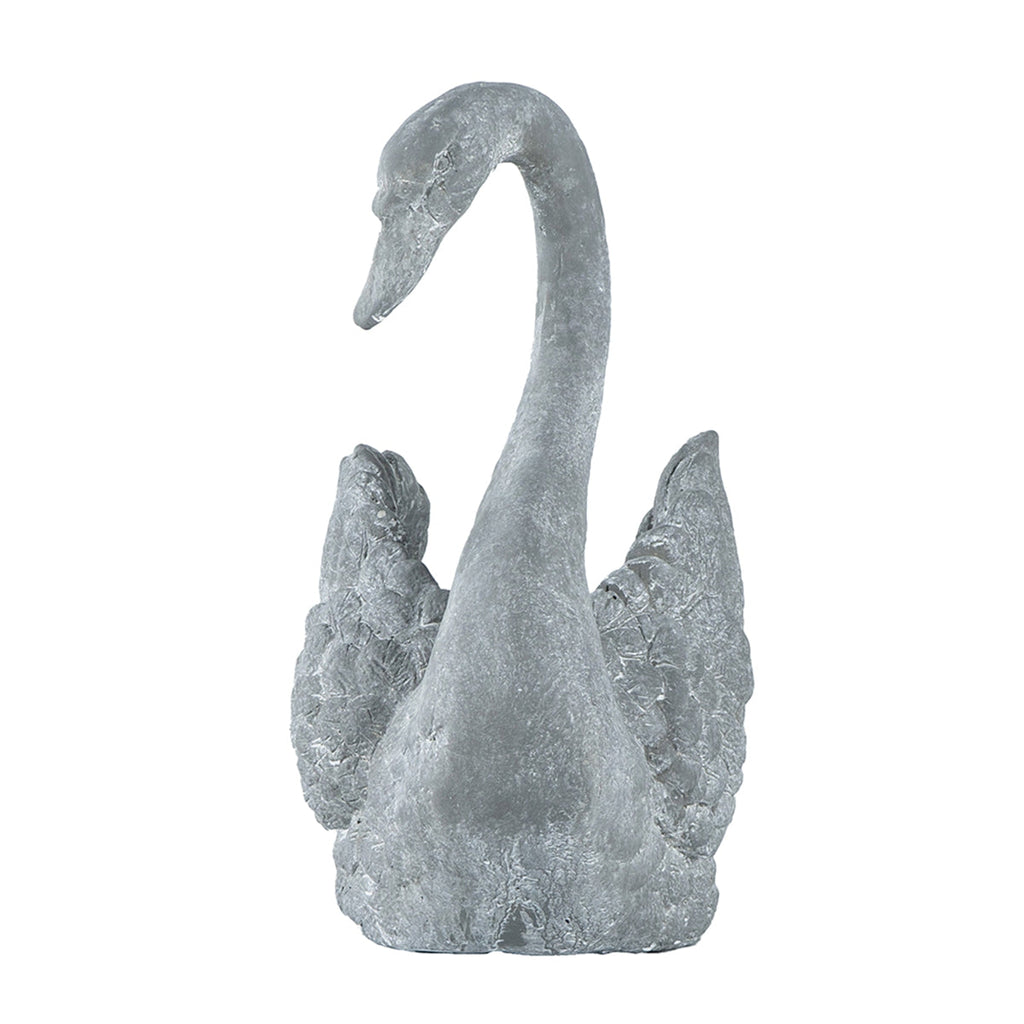 MGO Swan Planter with Decorative Sculpted Design - White