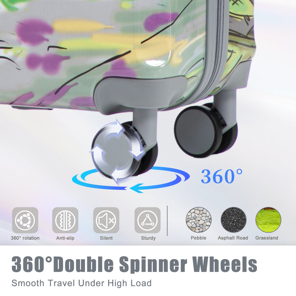 PC Spinner Wheel Luggage Set with Combination Lock - Hard Case