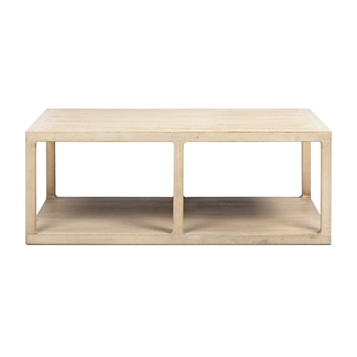 Natural Reclaimed Wood Coffee Table with Lower Shelf - Ellis