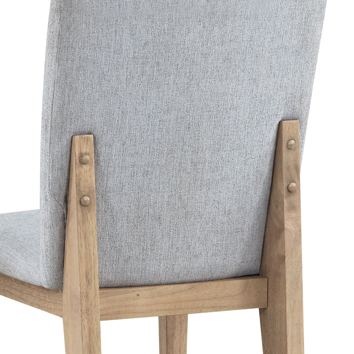 Gray Oak Finish Dining Chair Set of 2 with Modern Design - Gray