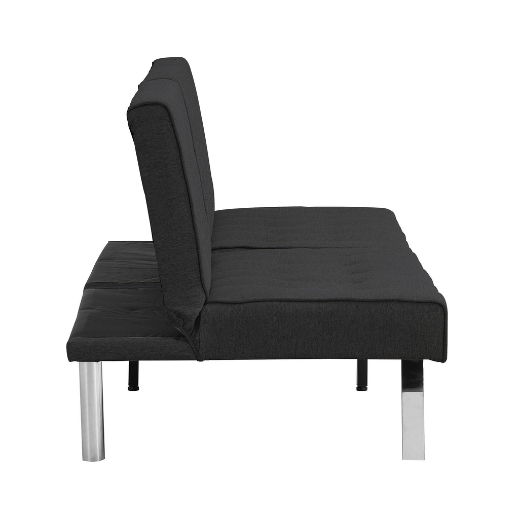 Modern Sofa Bed with Wood Frame and Stainless Legs - Multiple Colors