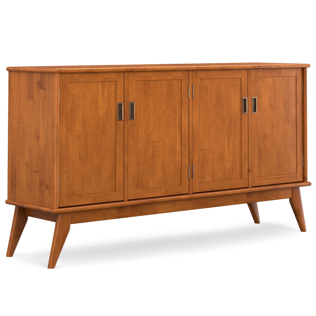 Brown 4 Door Sideboard Buffet with Ample Storage - 66 in Wide
