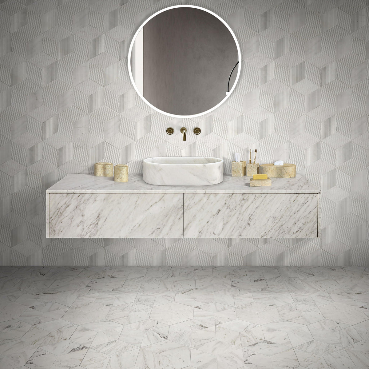 Semi Polished Bathroom Vessel Sink