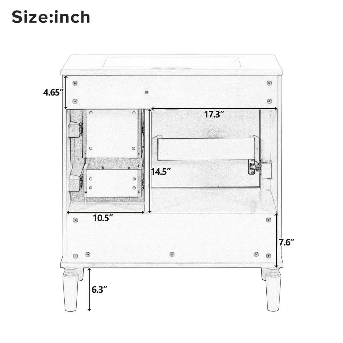 Traditional Bathroom Vanity Set with Soft Close Doors - Multiple Colors