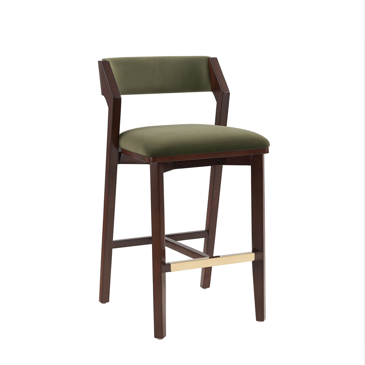 Bar Height Barstool with Backrest - Pearl Silver, White, Black, Dark Green