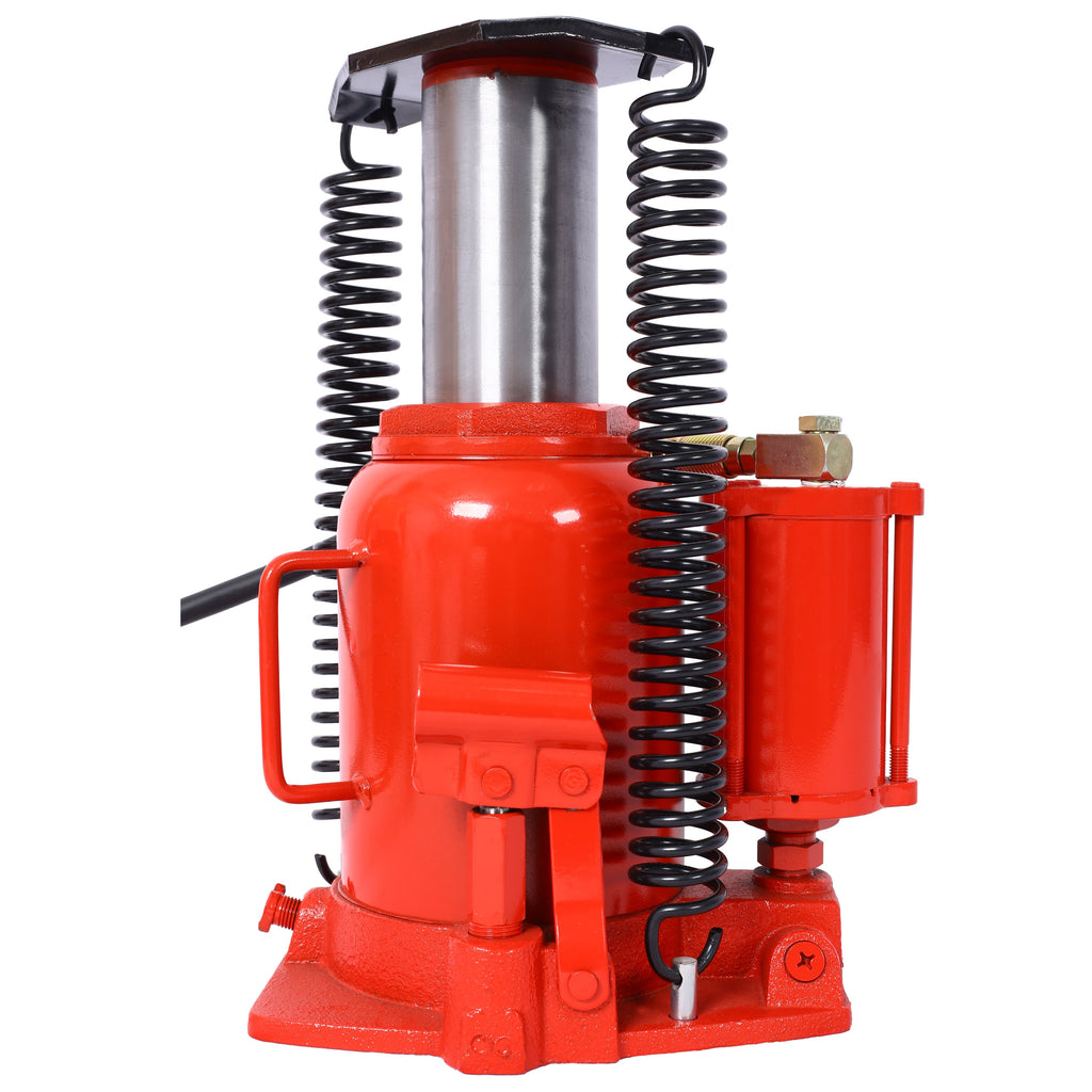 32 Ton Capacity Air Hydraulic Bottle Jack with Adjustable Lift - Steel