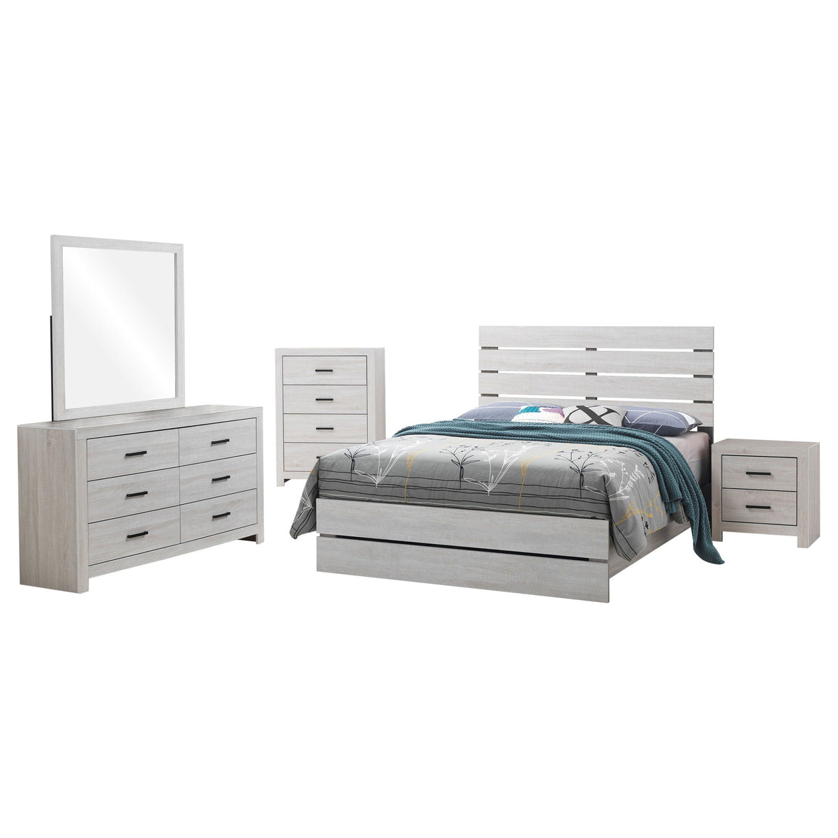Brantford 5-piece Eastern King Bedroom Set Coastal White