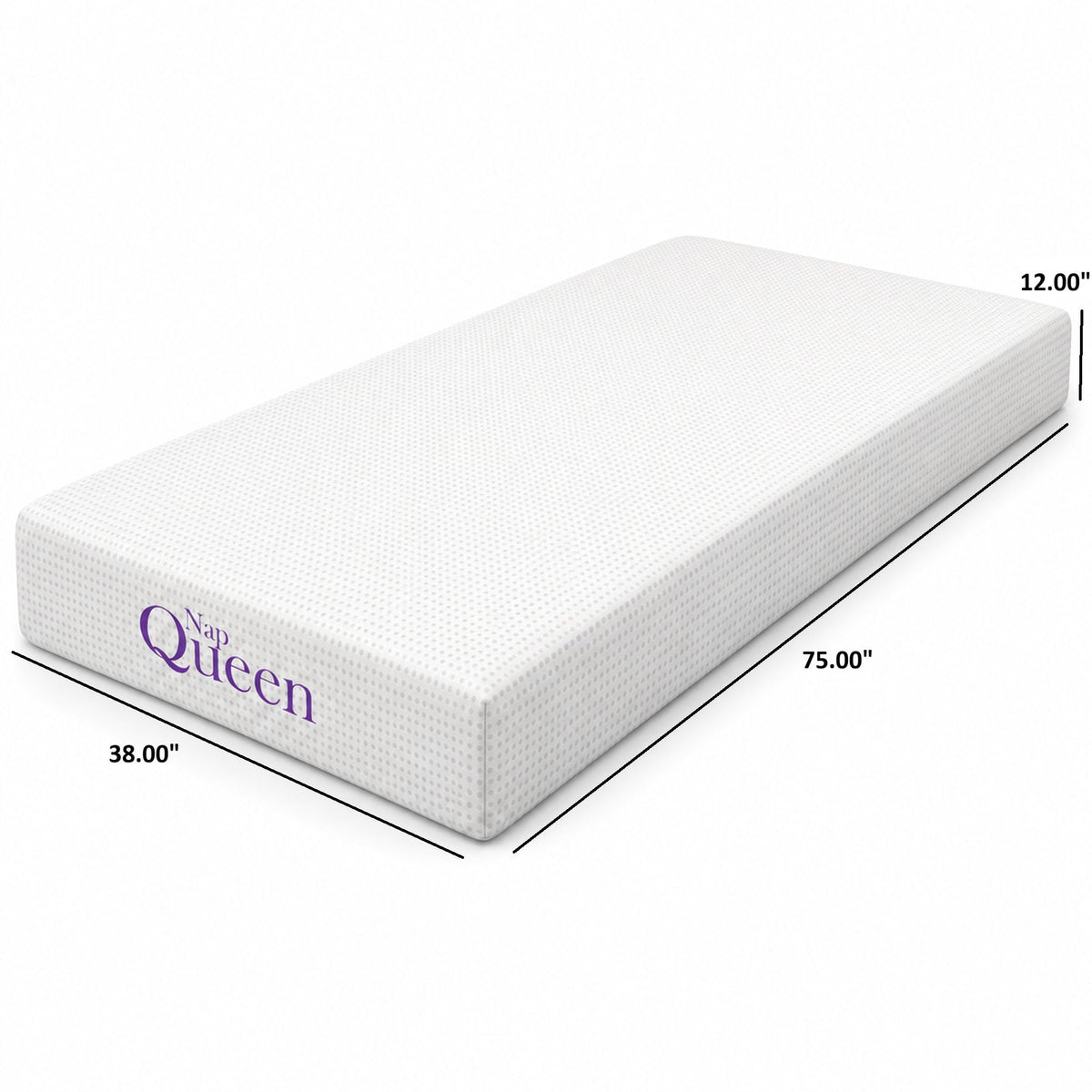 12" Memory Foam Mattress with Charcoal Support - White