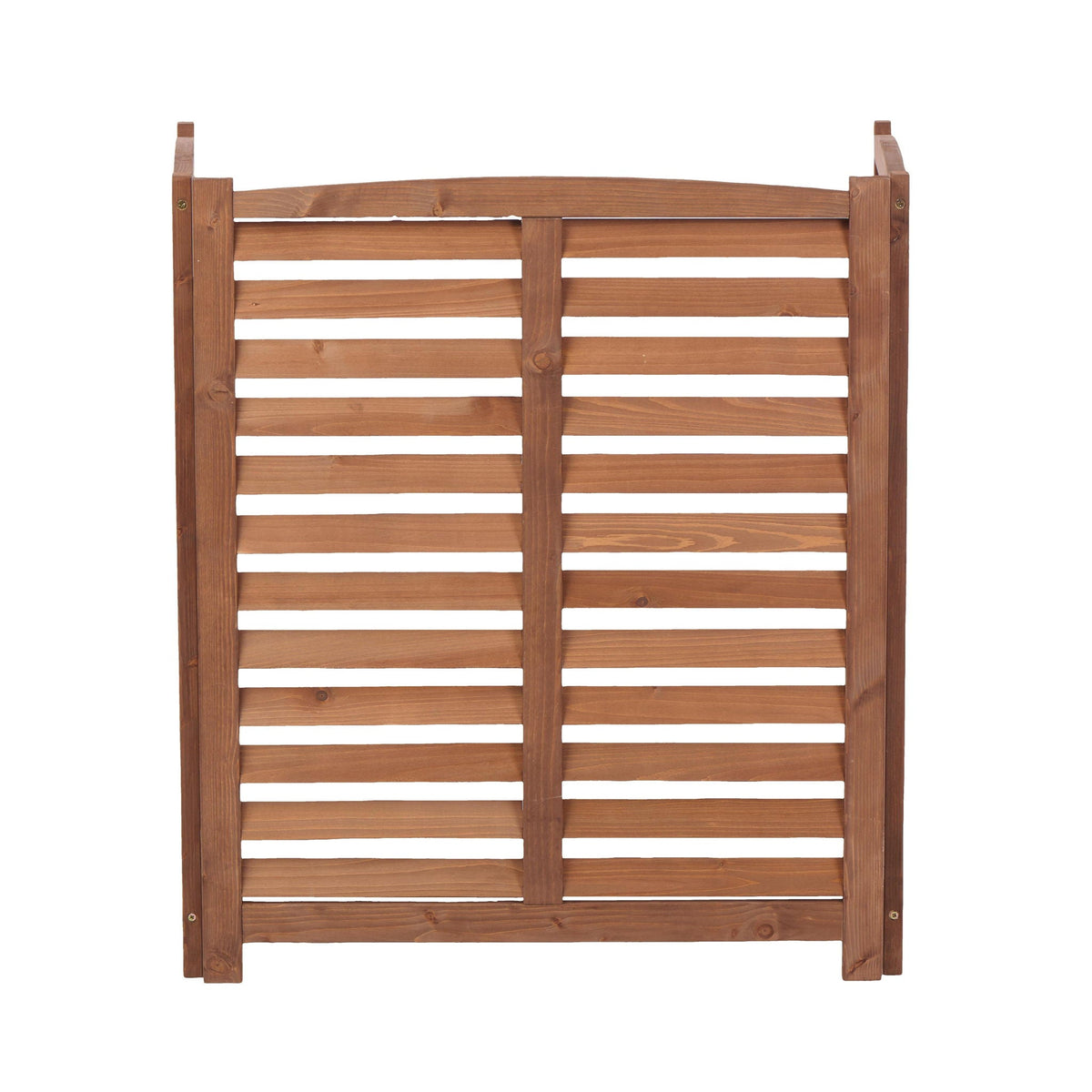 3 Panel Outdoor Wooden Air Conditioner Fence with Privacy Screen - Light Brown or Dark Gray