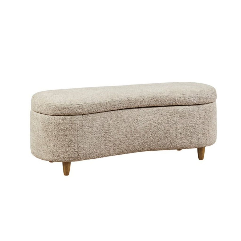 Flip Top Storage Bench with Soft Close Hinges - Light Brown, Beige, or Dark Green