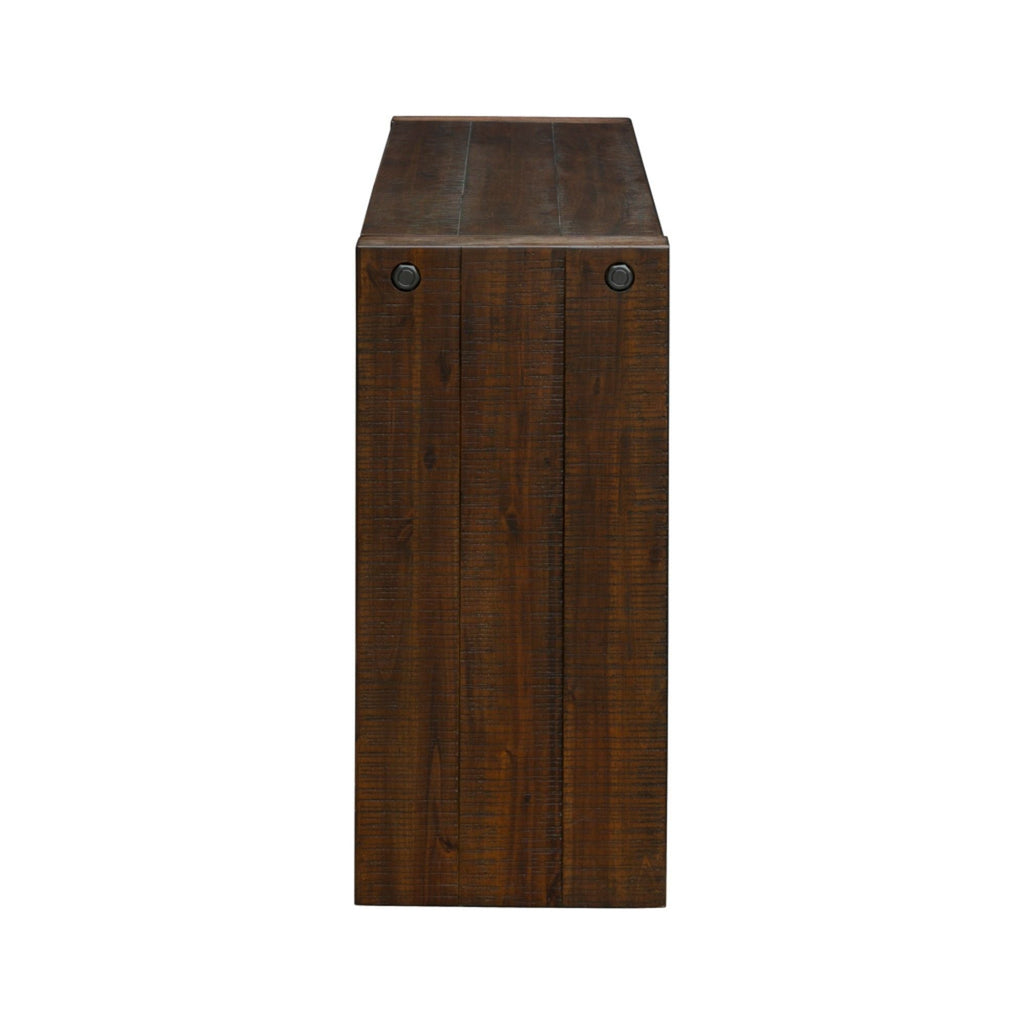 Modern Design Console Table with Solid Wood Construction - Light or Dark Brown