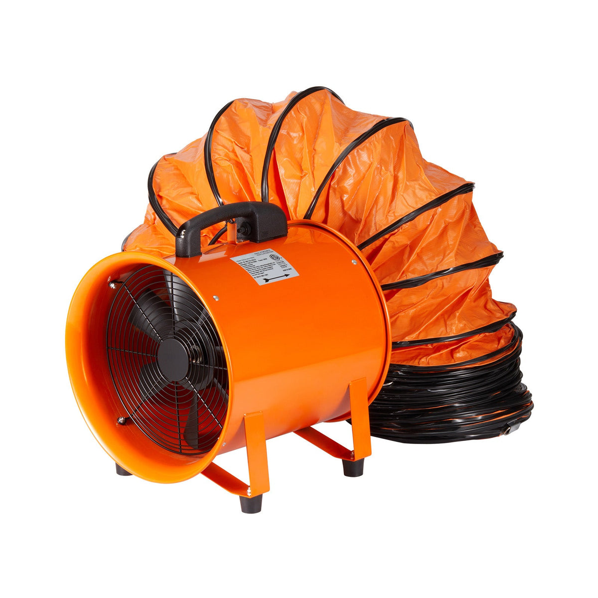 Portable 12 Inch Heavy Duty Ventilator Fan with 33ft Duct Hose