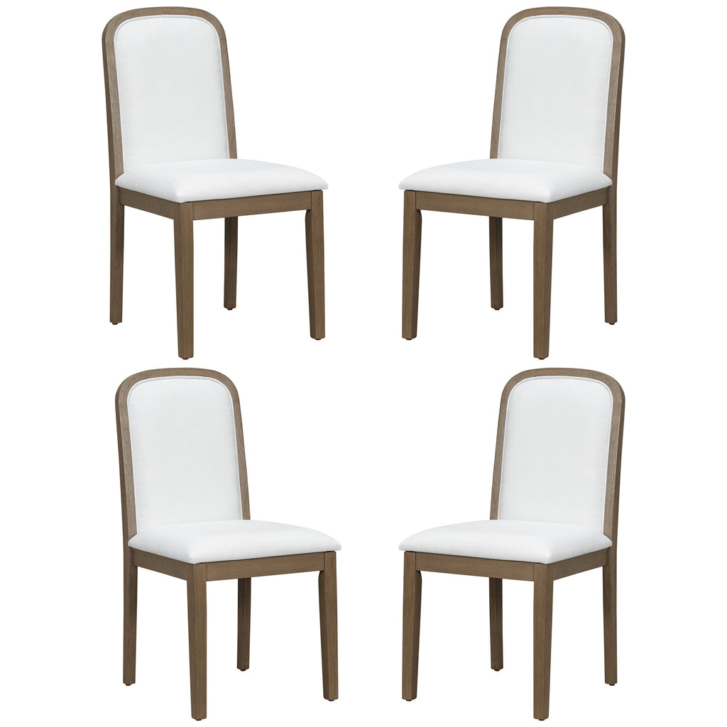 Vintage Style Dining Chair Set with Upholstered Seats - 4 Chairs