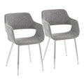 Contemporary Dining Chair Set with Metal Legs – Multiple Colors