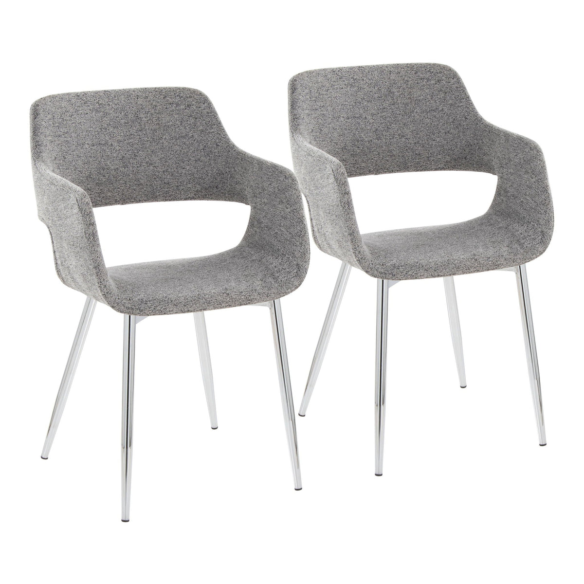 Contemporary Dining Chair Set with Metal Legs – Multiple Colors