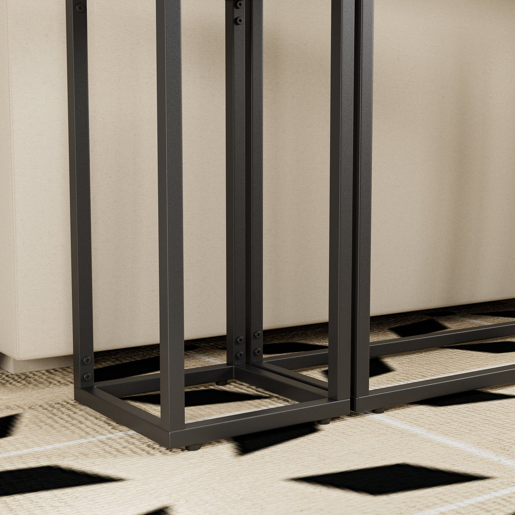 Narrow Console Table with Slim Profile - Solid Wood