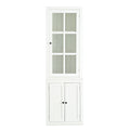 Retro Style Hutch Cabinet with Glass Door - White