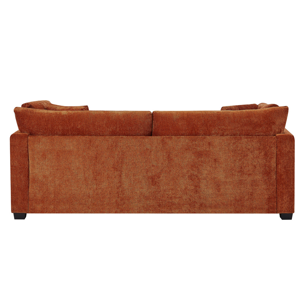 83.50" Modern Flared Arms Sofa with High-Density Cushions - Caramel