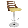 Mid-Century Modern Adjustable Barstool with Swivel - Green