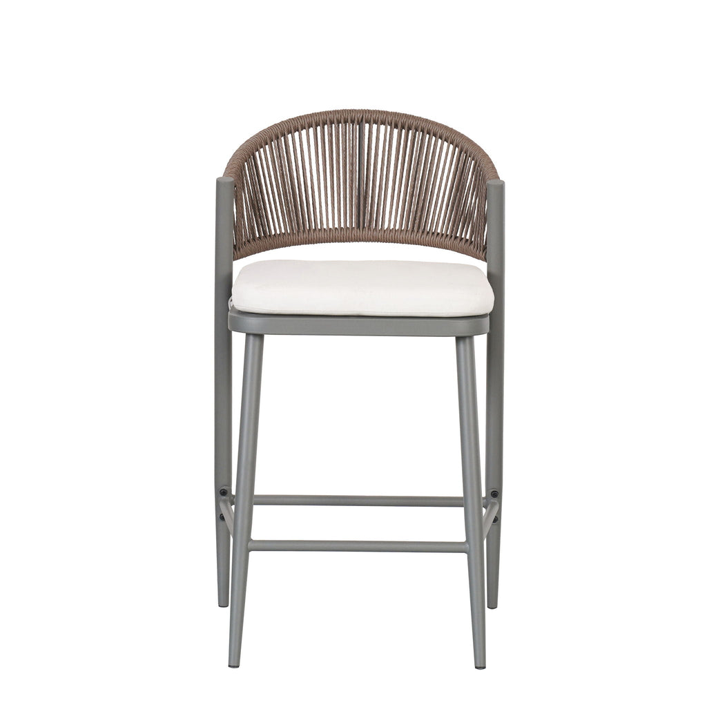 Outdoor 26" Counter Height Metal Frame Counter Stools