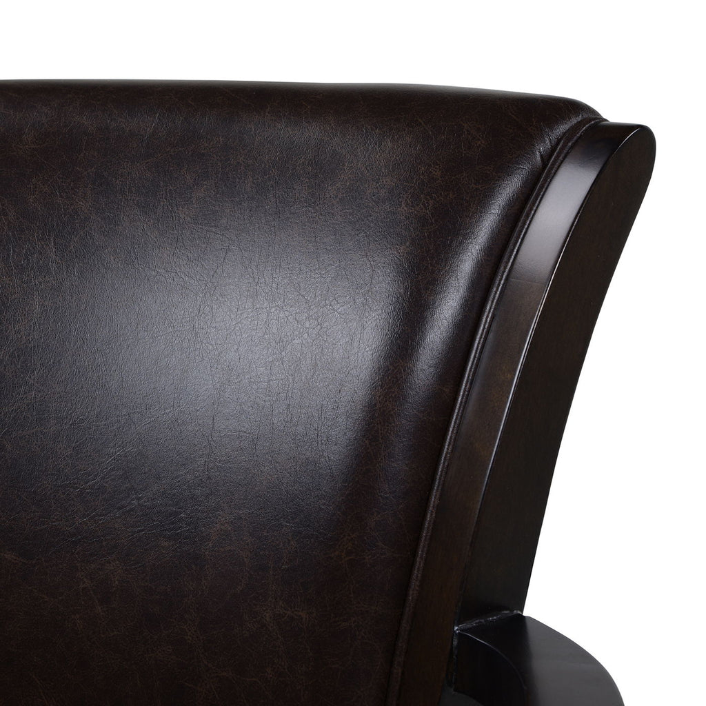 Swivel Counter Height Bar Stool with High Backrest and Solid Hardwood - Multiple Colors