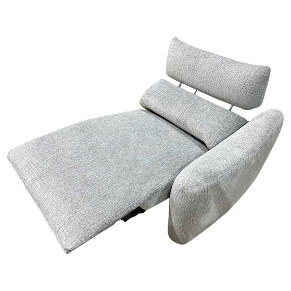 Fullar - RAF Modular Power Motion Recliner - Light Gray Chenille