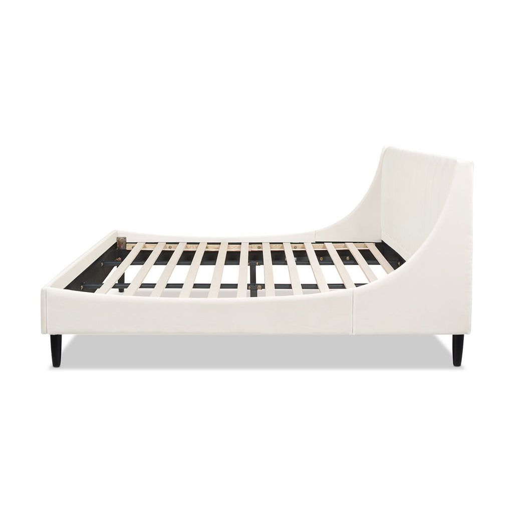 Vertical Tufted Modern Headboard Platform Bed Set with Upholstered Finish - Multiple Colors