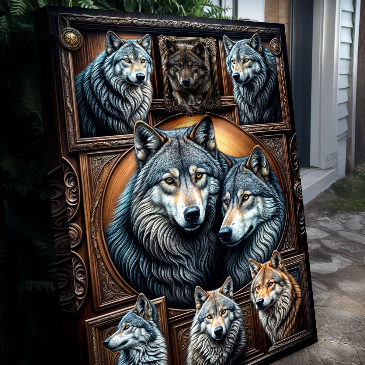 Wolf Collage Wall Art III