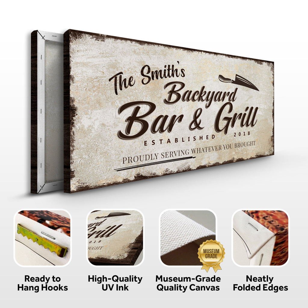 Backyard Bar & Grill Sign XVI