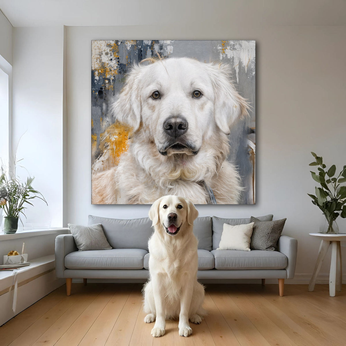 Customized Pet Portrait Abstract Wall Art